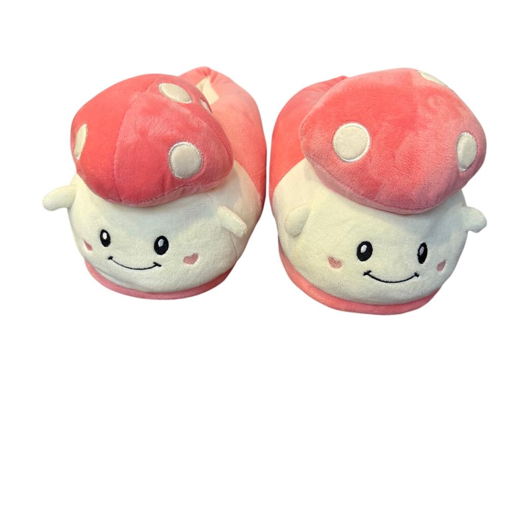 Rainbow Daze Pink Mushroom Shaped Women’s Slippers Shoes size 9/10